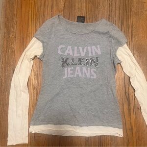 Calvin Klein Jeans long sleeveve layered shirt size medium